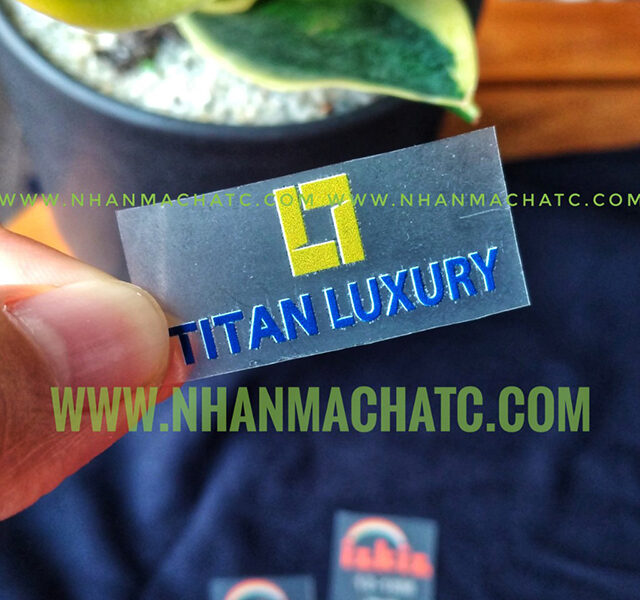 Tem Ép Nhiệt In Logo Khẩu Trang Titan Luxury